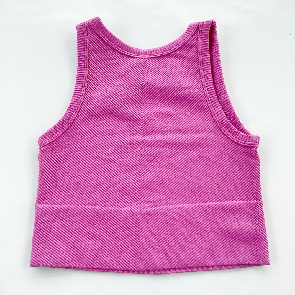 Nikibiki Ribbed Hot Pink Tank Top - Picture 2 of 5